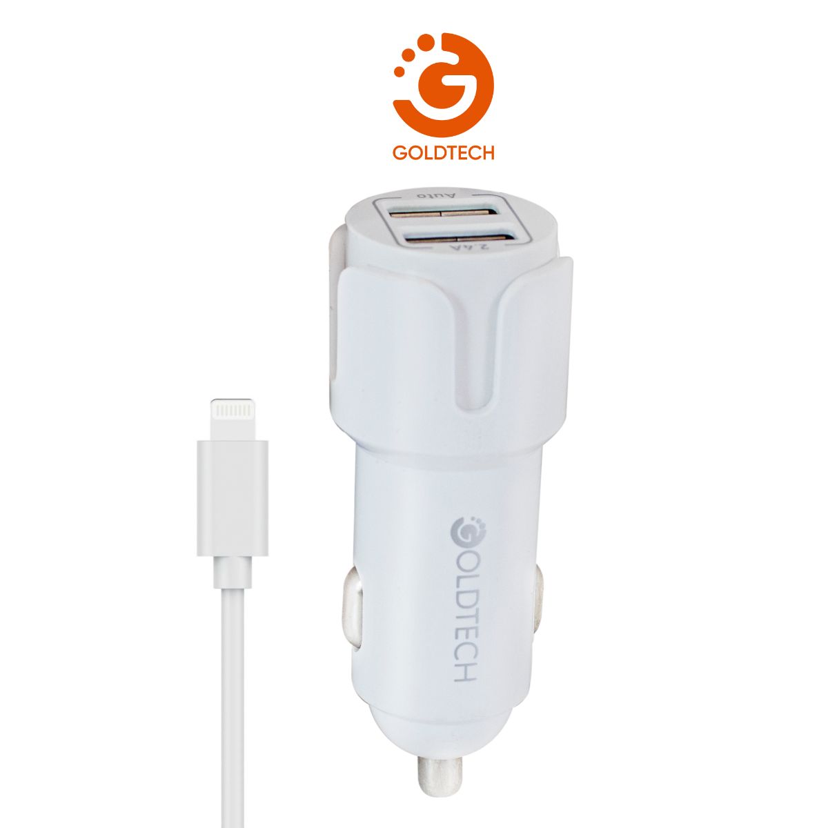 ADAPTADOR 2 USB 2.4A 12V + CABO IPHONE GOLDTECH