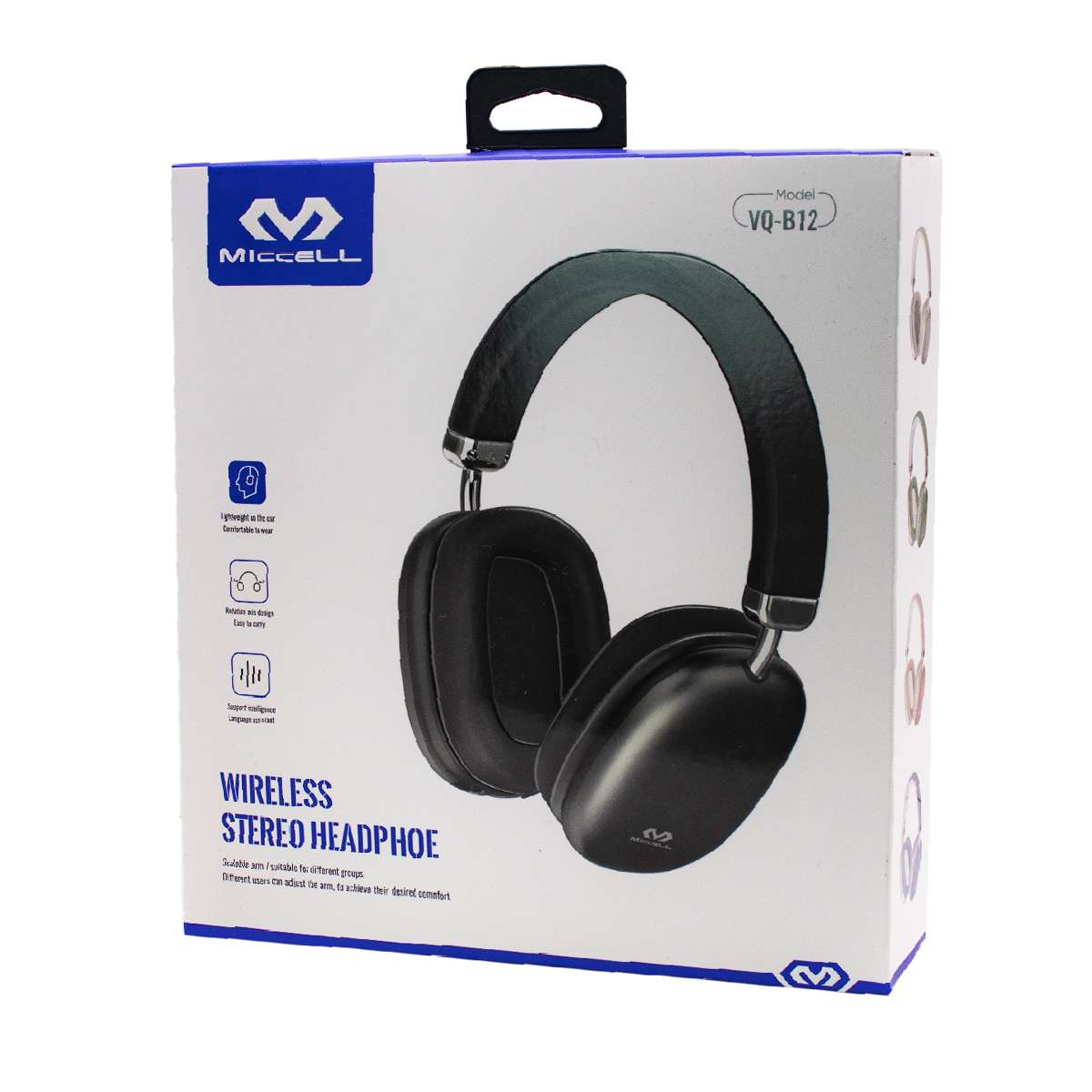 VINCHA AURICULAR MICCELL VQ-B12 NEGRO BLUETOOTH
