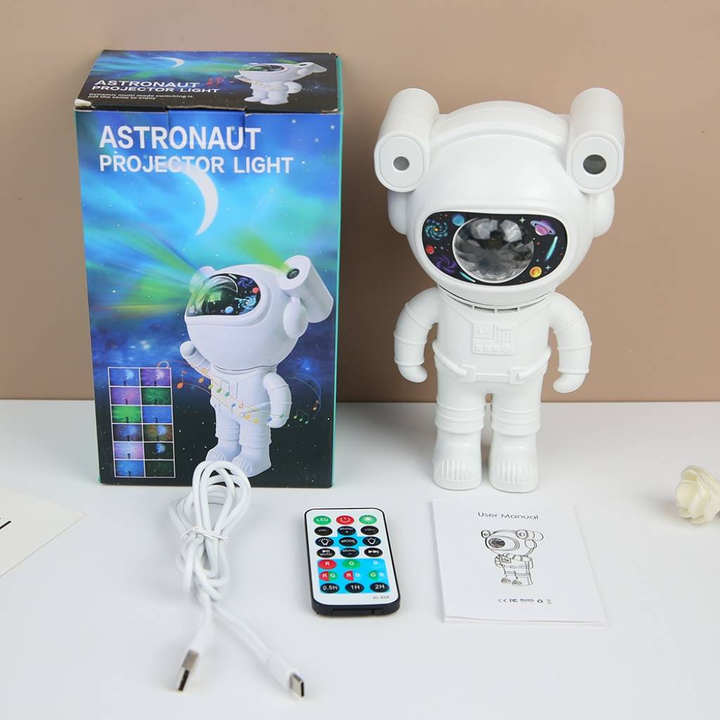 Lámpara Proyector Astronauta c/Parlante Bluetooth