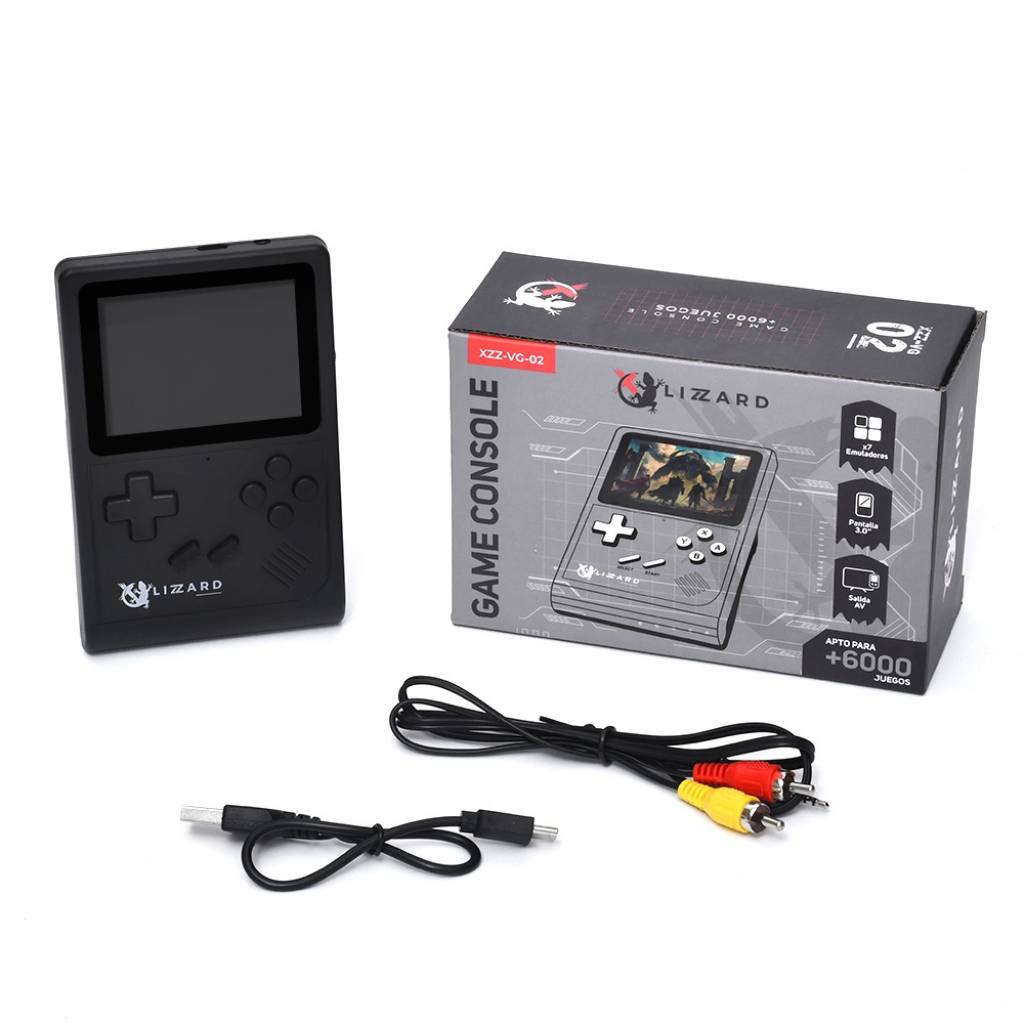 Consola Portátil XZZ-VG-02 X-Lizzard | 6,000 Juegos y Pantalla de 3.0