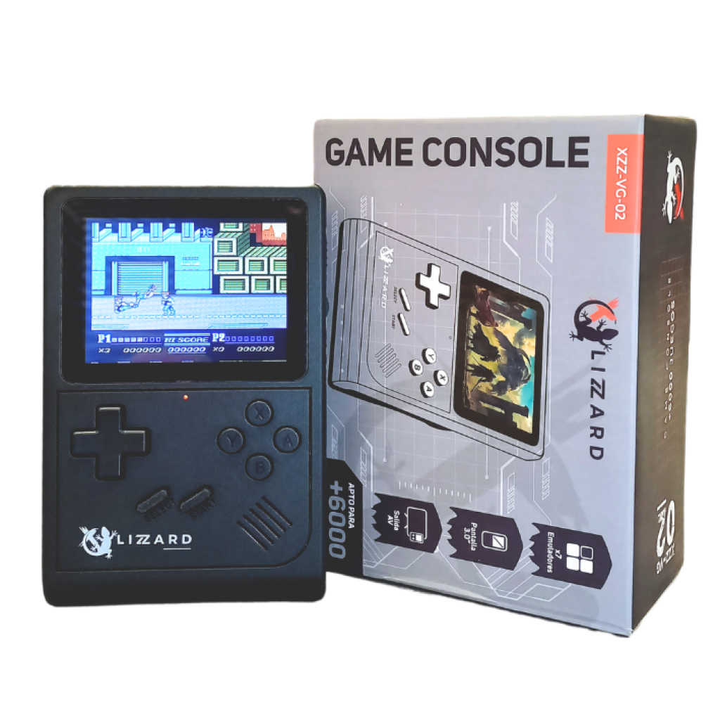 Consola Portátil XZZ-VG-02 X-Lizzard | 6,000 Juegos y Pantalla de 3.0