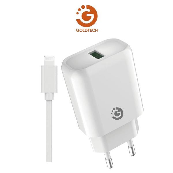 Adaptador 1 USB 2.1a + Cabo Goldtech iPhone